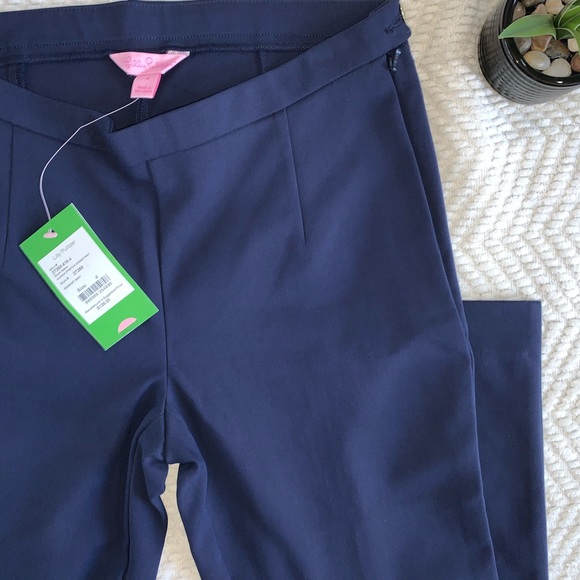 Lilly Pulitzer Alessia Stretch Dinner Pants Blue Size 4 - Picture 9 of 16
